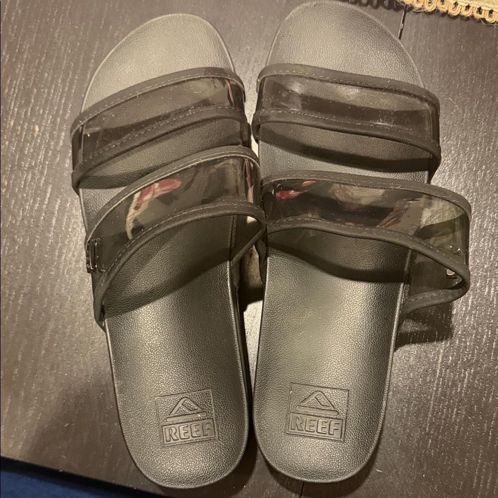 Reef black Slide platform Sandals